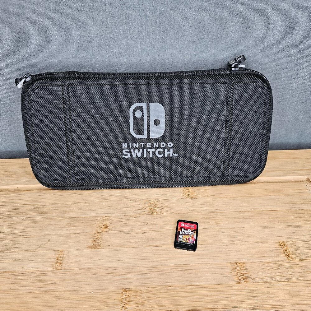 Official Nintendo Switch Carrying Case OLED 2021 with hello neighbor game